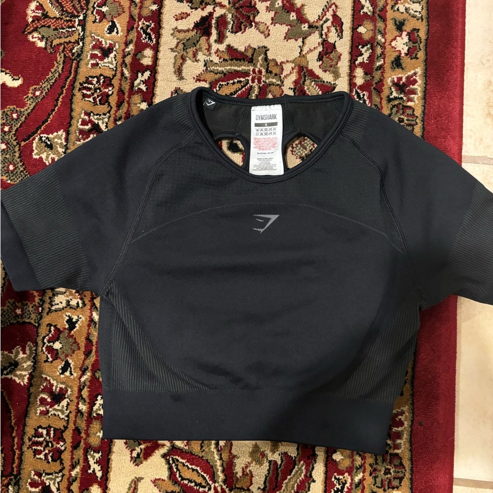 Gymshark cropped athletic tee with back cutouts